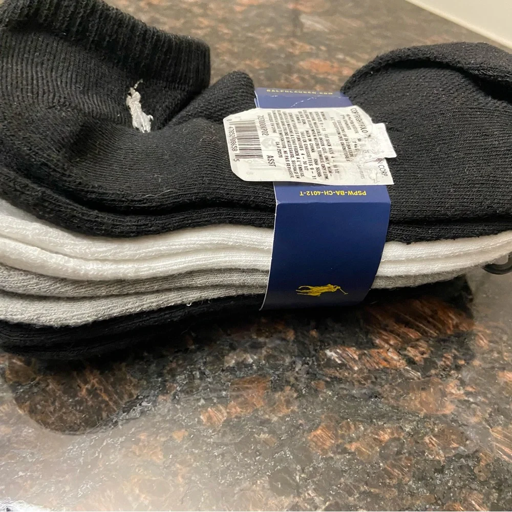 Polo by Ralph Lauren Black, White and Gray Casual Socks - Picture 2 of 4